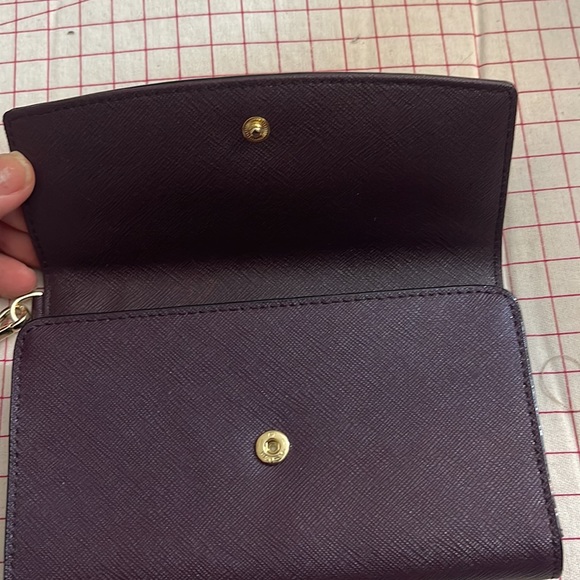 Never used Kate Spade wine color wristlet with phone holder and wallet - Picture 4 of 6